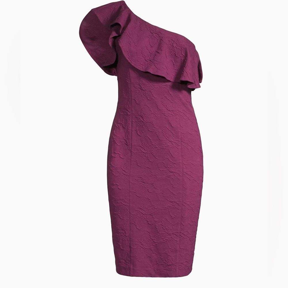 Lilly Pulitzer One Shoulder Ruffle‎ Dress Party Cocktail Purple Size S